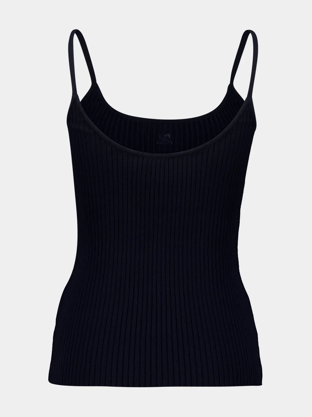 Navy Rib Knit Tank Top sold by Fashion Clinic product image thumbnail 2