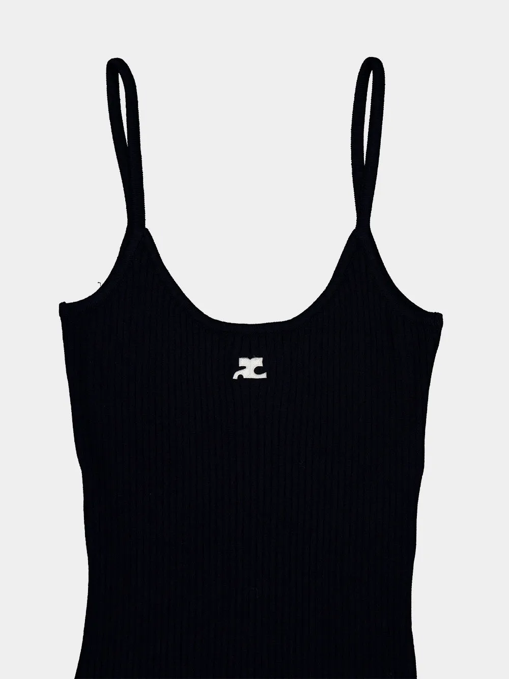 Navy Rib Knit Tank Top sold by Fashion Clinic product image thumbnail 3