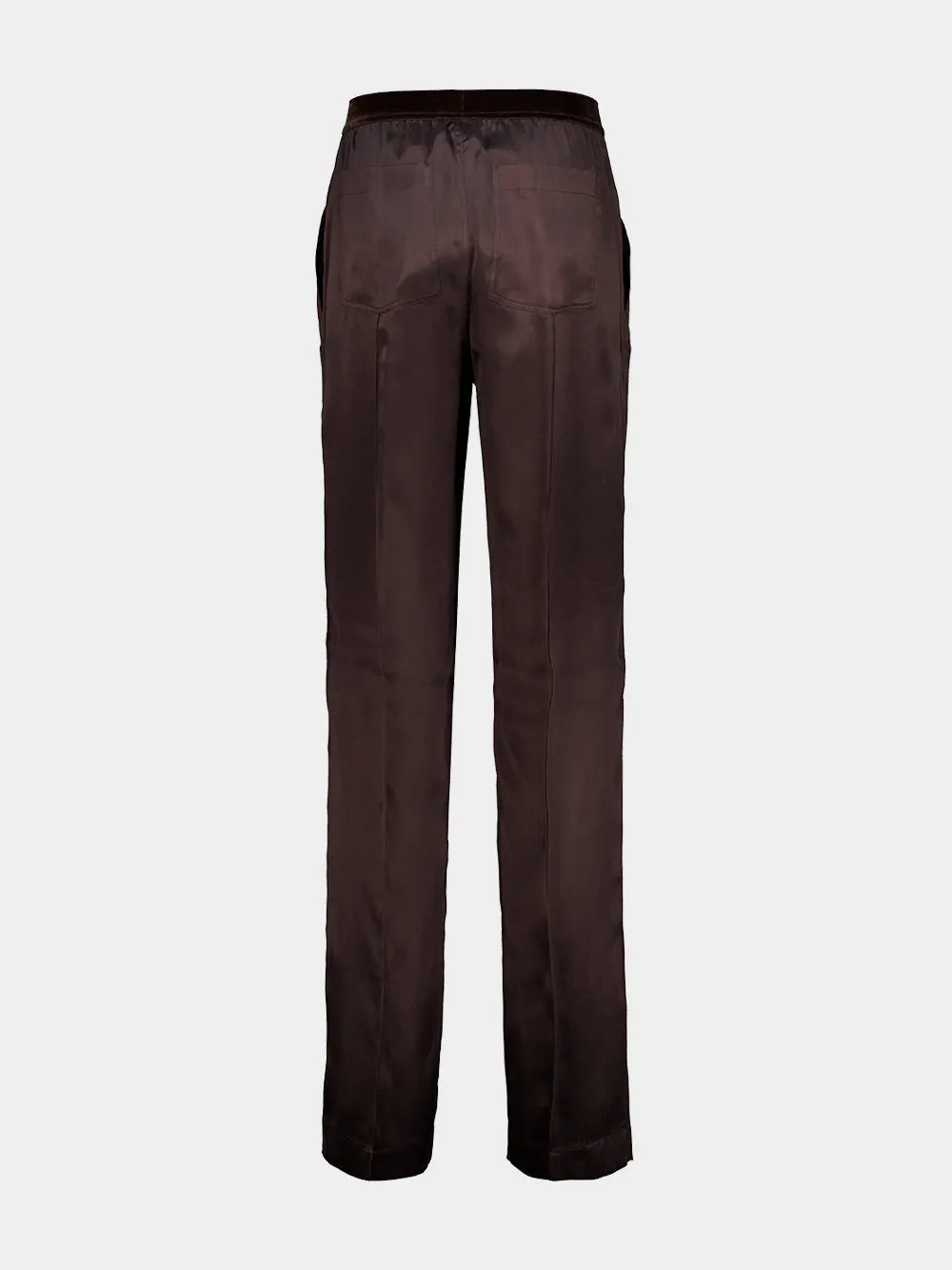 Espresso Silk Satin PJ Pants sold by Fashion Clinic product image thumbnail 2