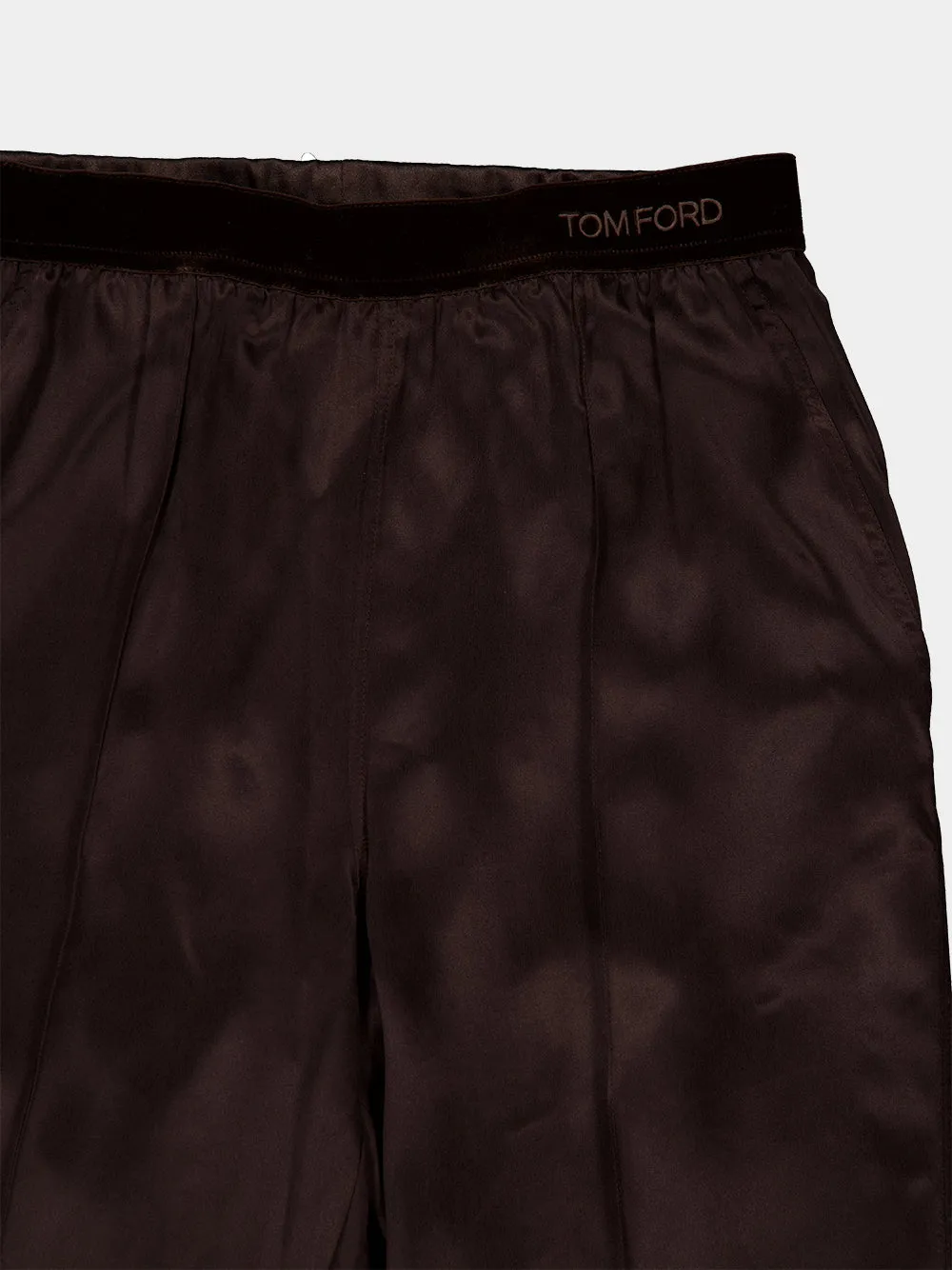 Espresso Silk Satin PJ Pants sold by Fashion Clinic product image thumbnail 3