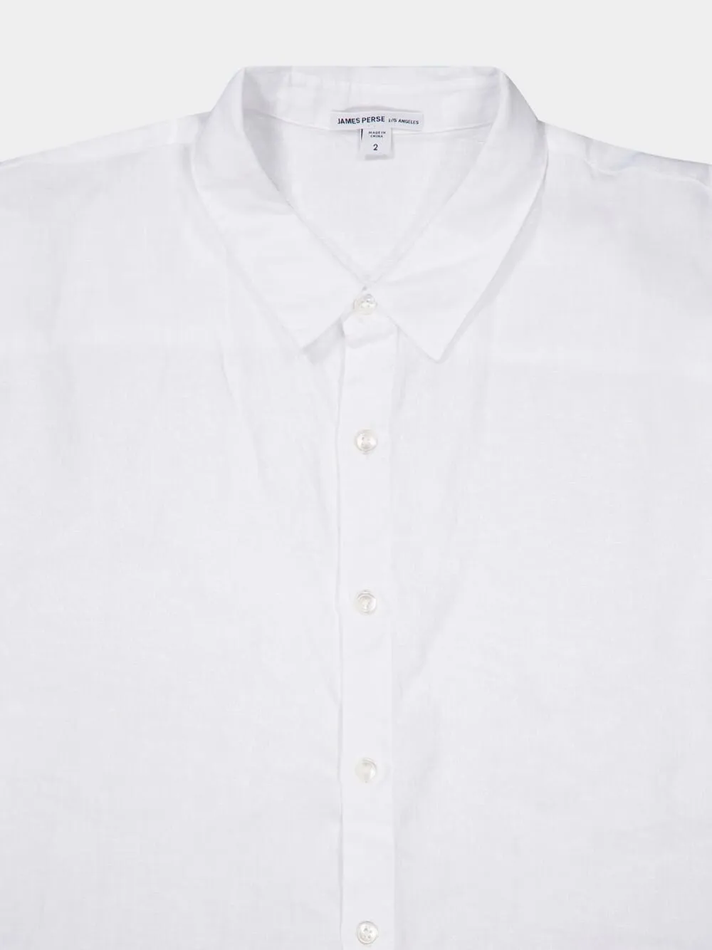White Classic Linen Shirt sold by Fashion Clinic product image thumbnail 3