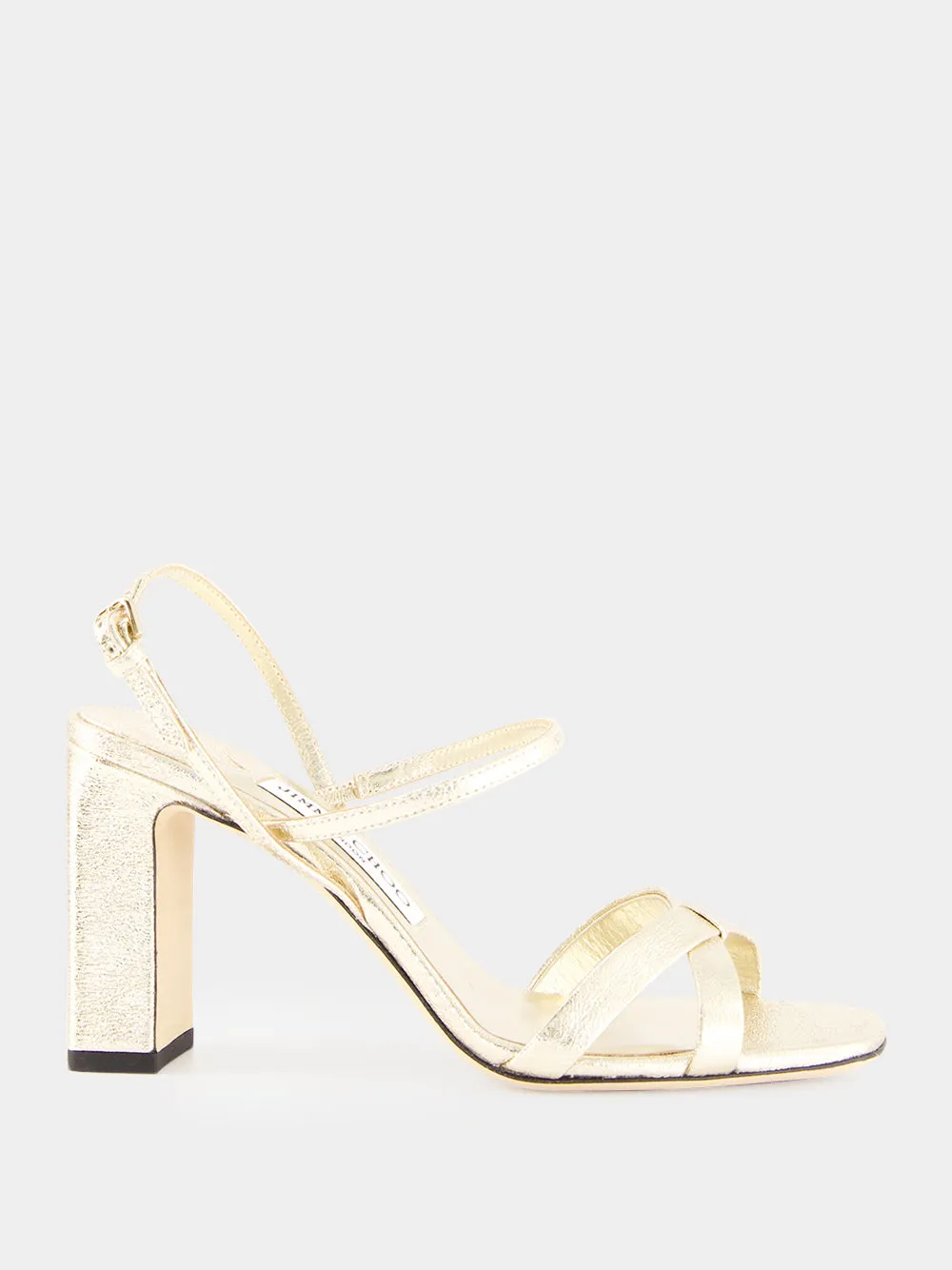 Platinum Elsy 85 Metallic Sandals sold by Fashion Clinic