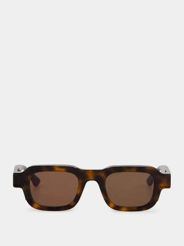 Dusty Tortoiseshell Square Sunglasses made by THIERRY LASRY