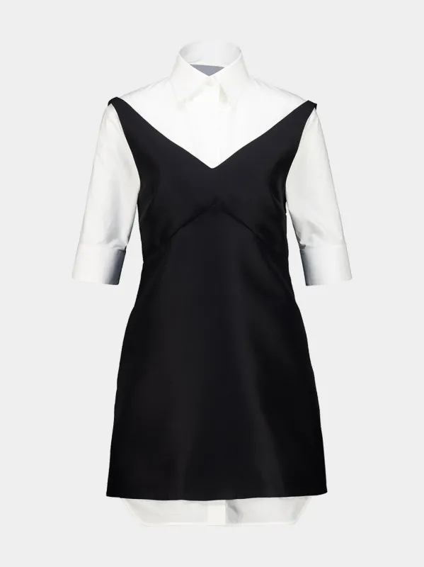 Black Hybrid Shirt Mini Dress made by Balenciaga