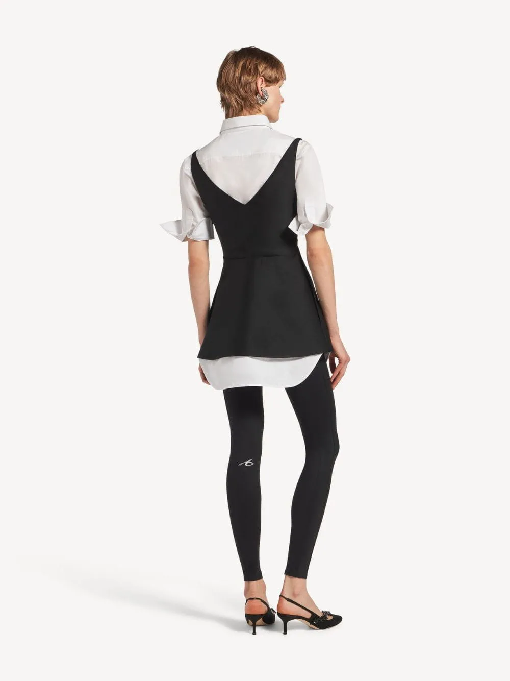Black Hybrid Shirt Mini Dress sold by Fashion Clinic product image thumbnail 4