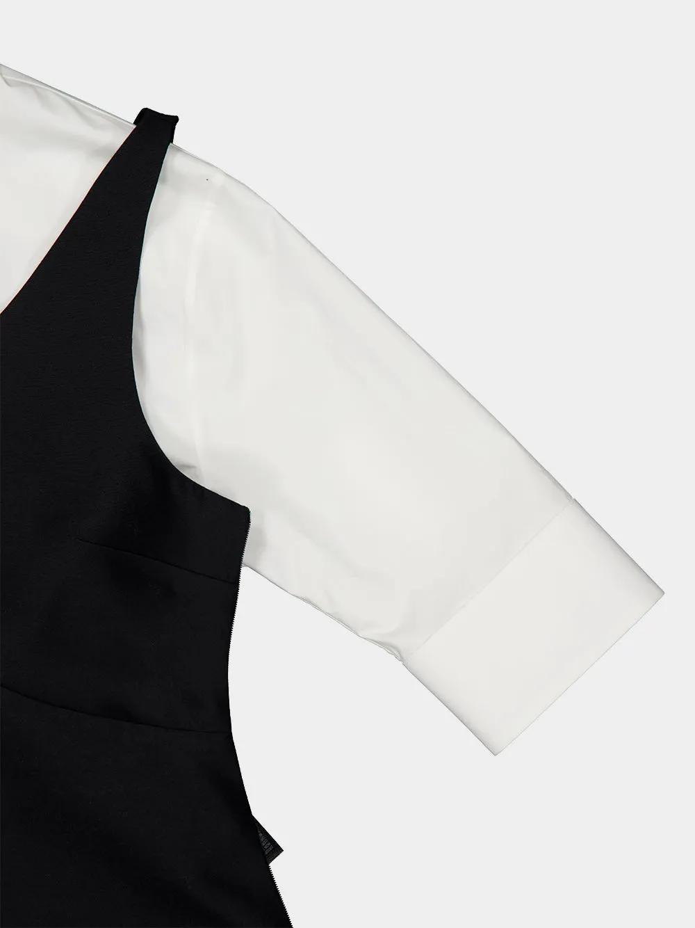Black Hybrid Shirt Mini Dress sold by Fashion Clinic product image thumbnail 5