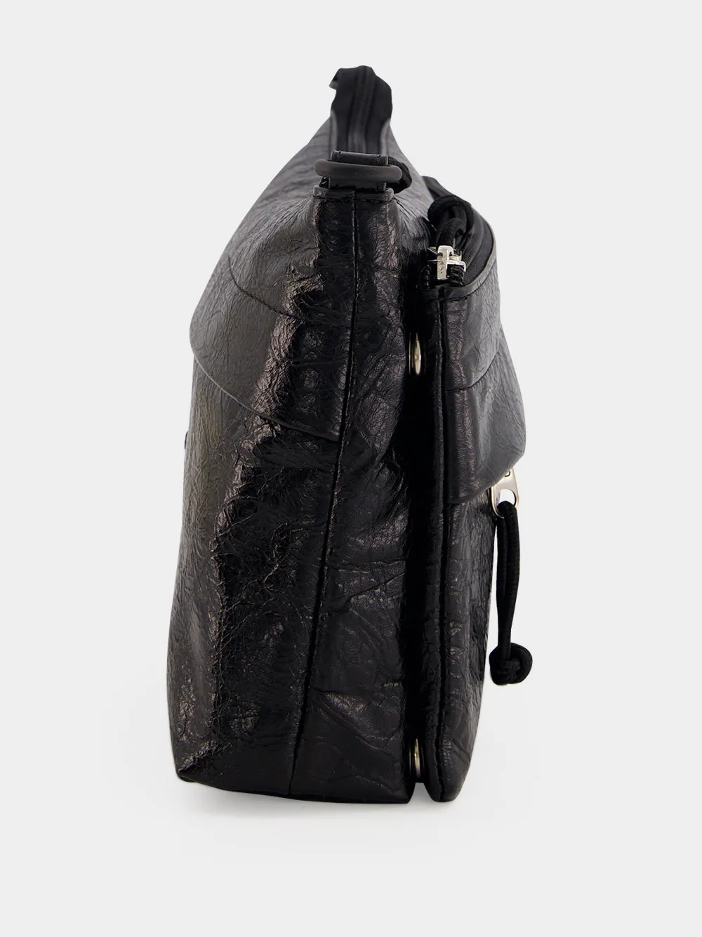 Black Explorer Double Pouch Messenger Bag sold by Fashion Clinic product image thumbnail 5