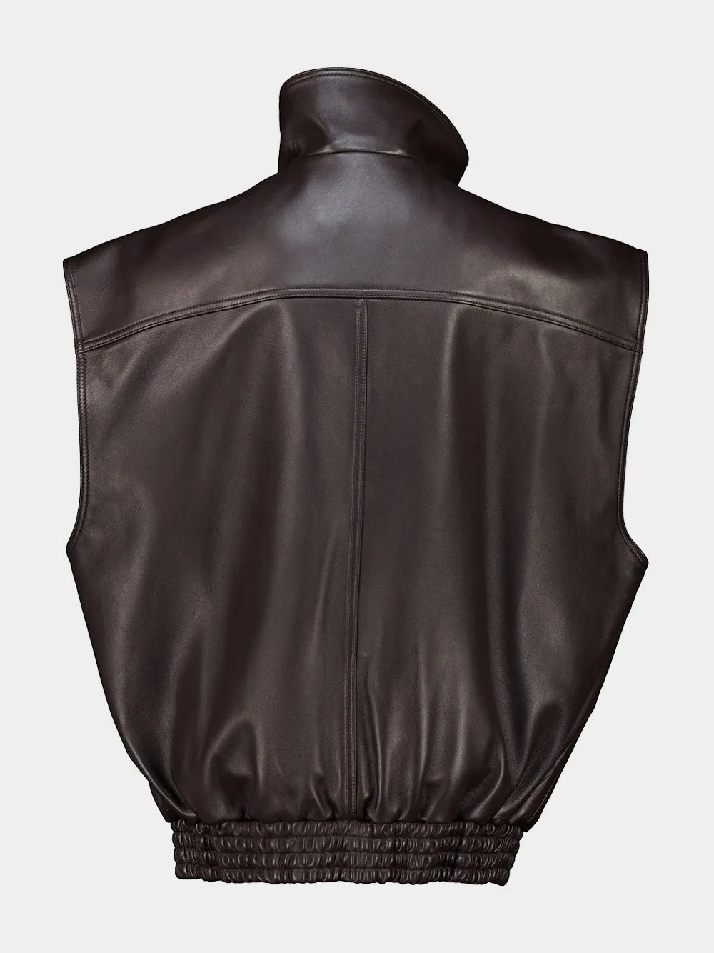 Moka Sleeveless Lambskin Blouson sold by Fashion Clinic product image thumbnail 4