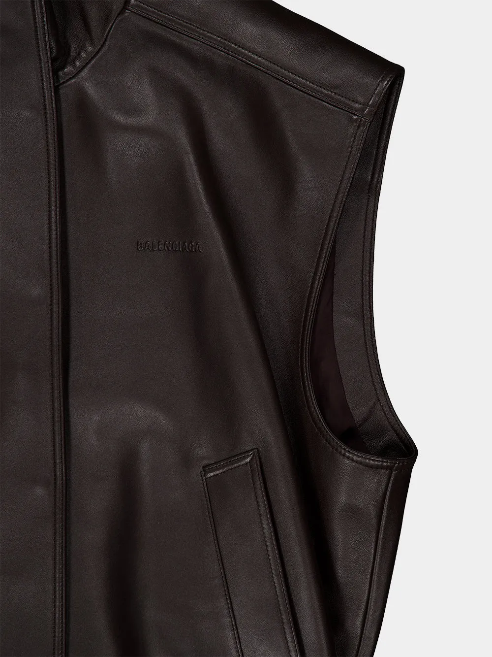 Moka Sleeveless Lambskin Blouson sold by Fashion Clinic product image thumbnail 5