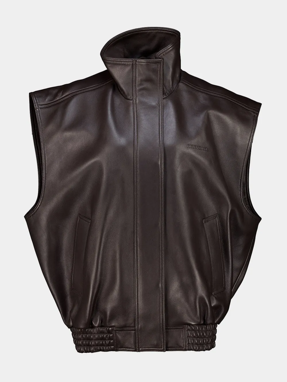 Moka Sleeveless Lambskin Blouson sold by Fashion Clinic product image thumbnail 2