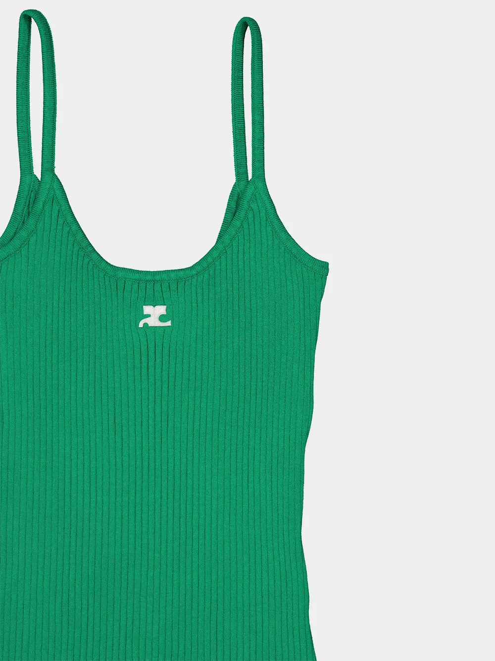 Green Rib Knit Tank Top sold by Fashion Clinic product image thumbnail 2