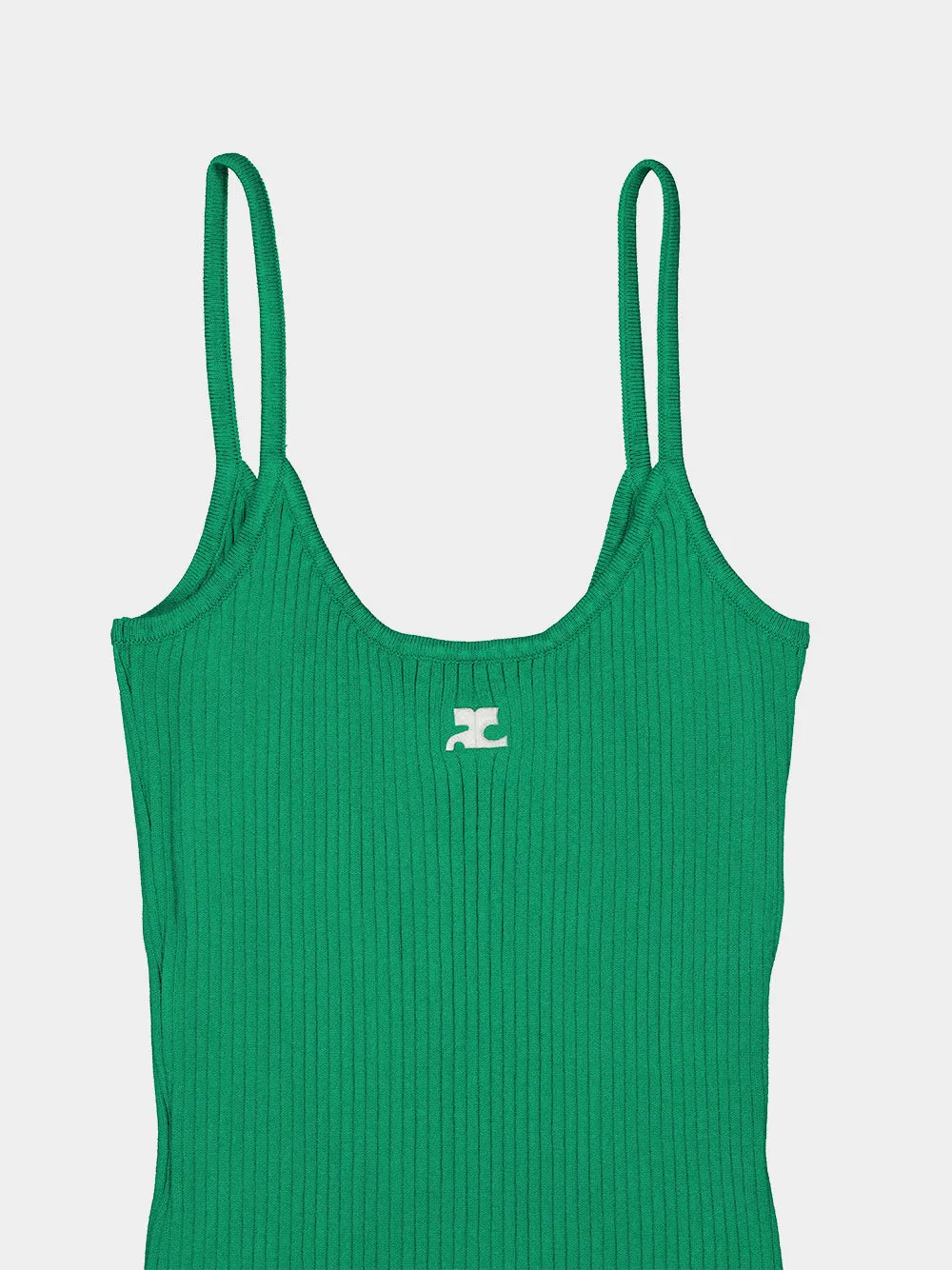 Green Rib Knit Tank Top sold by Fashion Clinic product image thumbnail 3