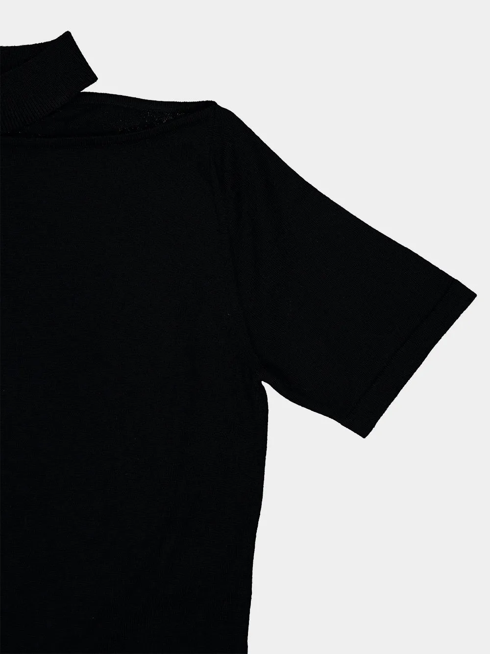 Black Merino Wool Cut-Out Top sold by Fashion Clinic product image thumbnail 4