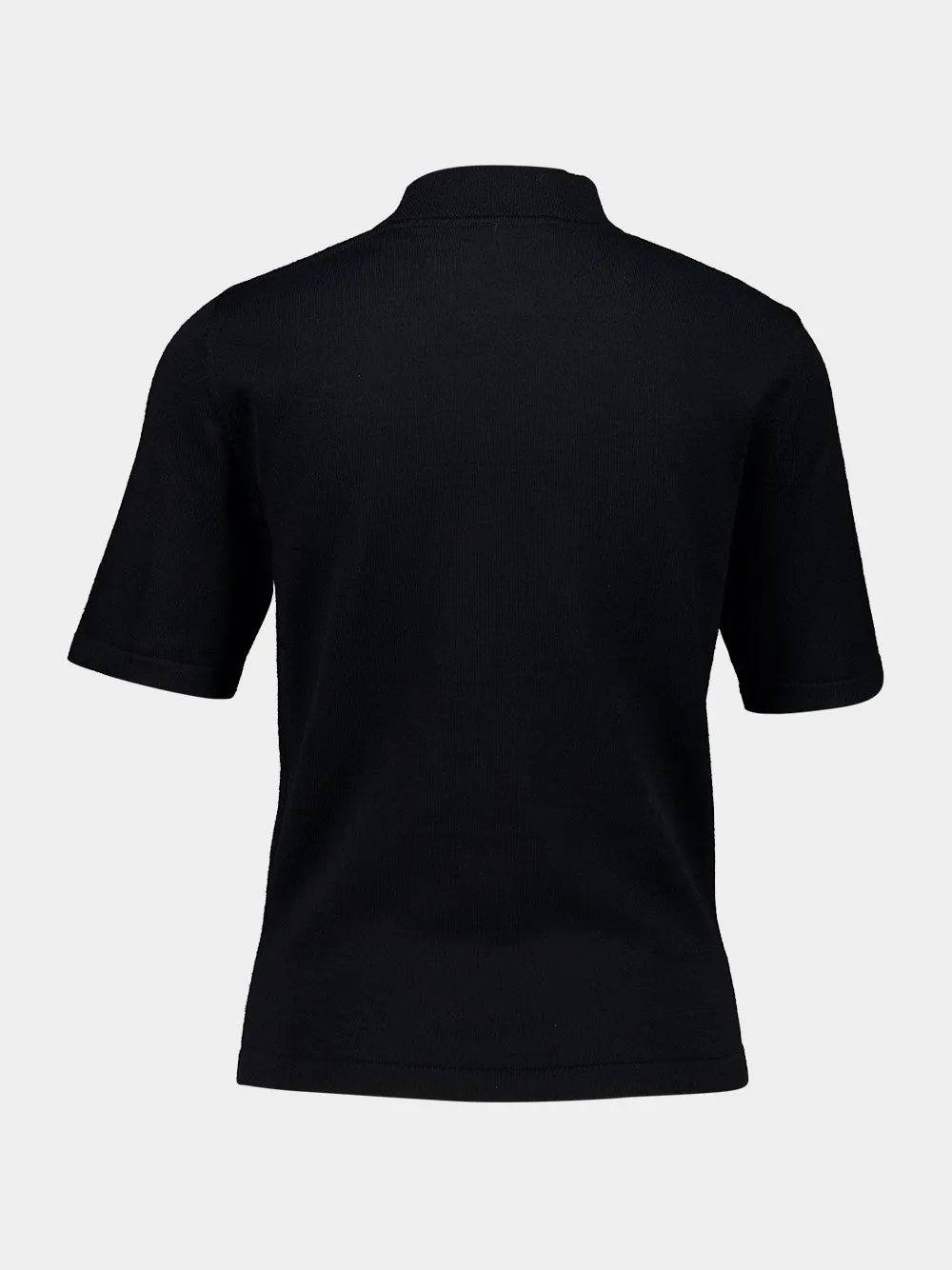 Black Merino Wool Cut-Out Top sold by Fashion Clinic product image thumbnail 2