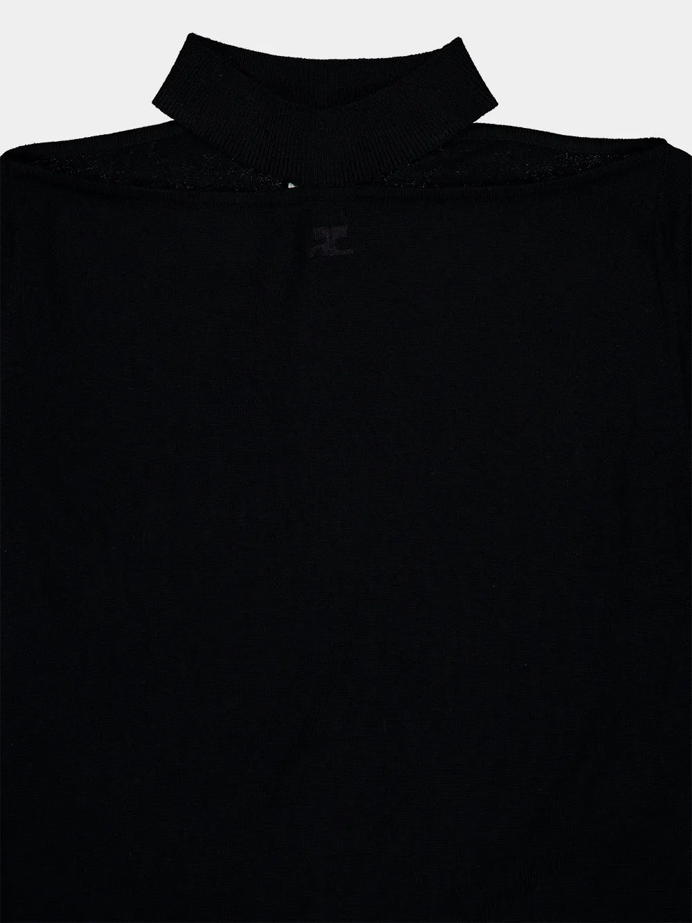 Black Merino Wool Cut-Out Top sold by Fashion Clinic product image thumbnail 3