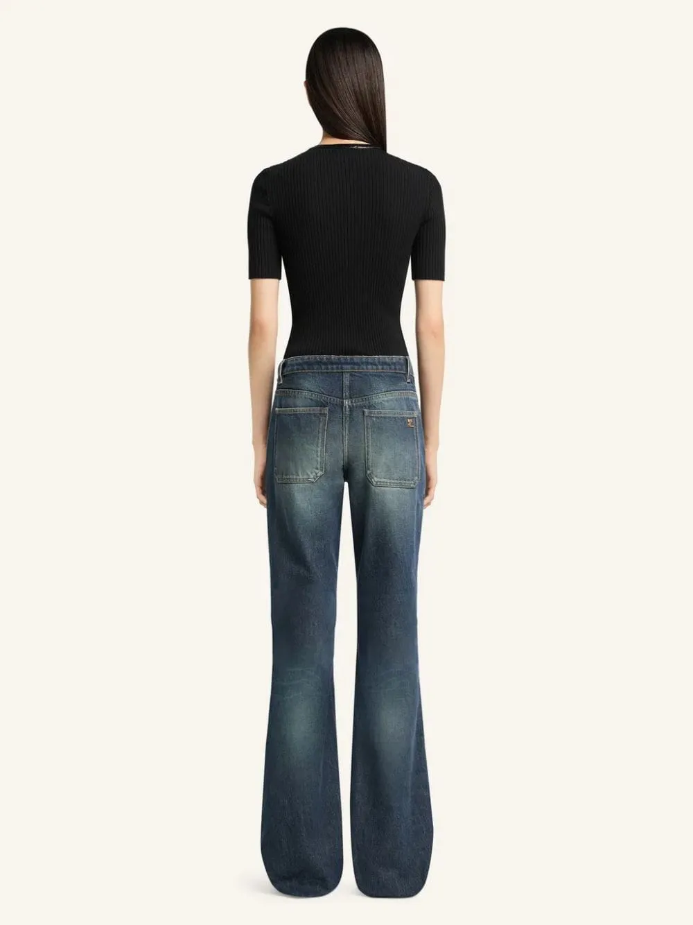 Black Rib Knit Polo Top sold by Fashion Clinic product image thumbnail 3