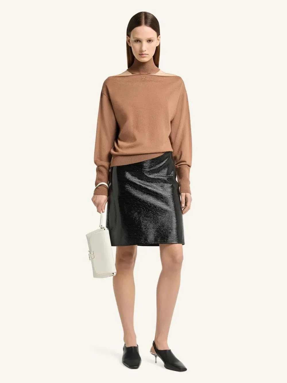 Bronzer Merino Wool Cut-Out Sweater sold by Fashion Clinic