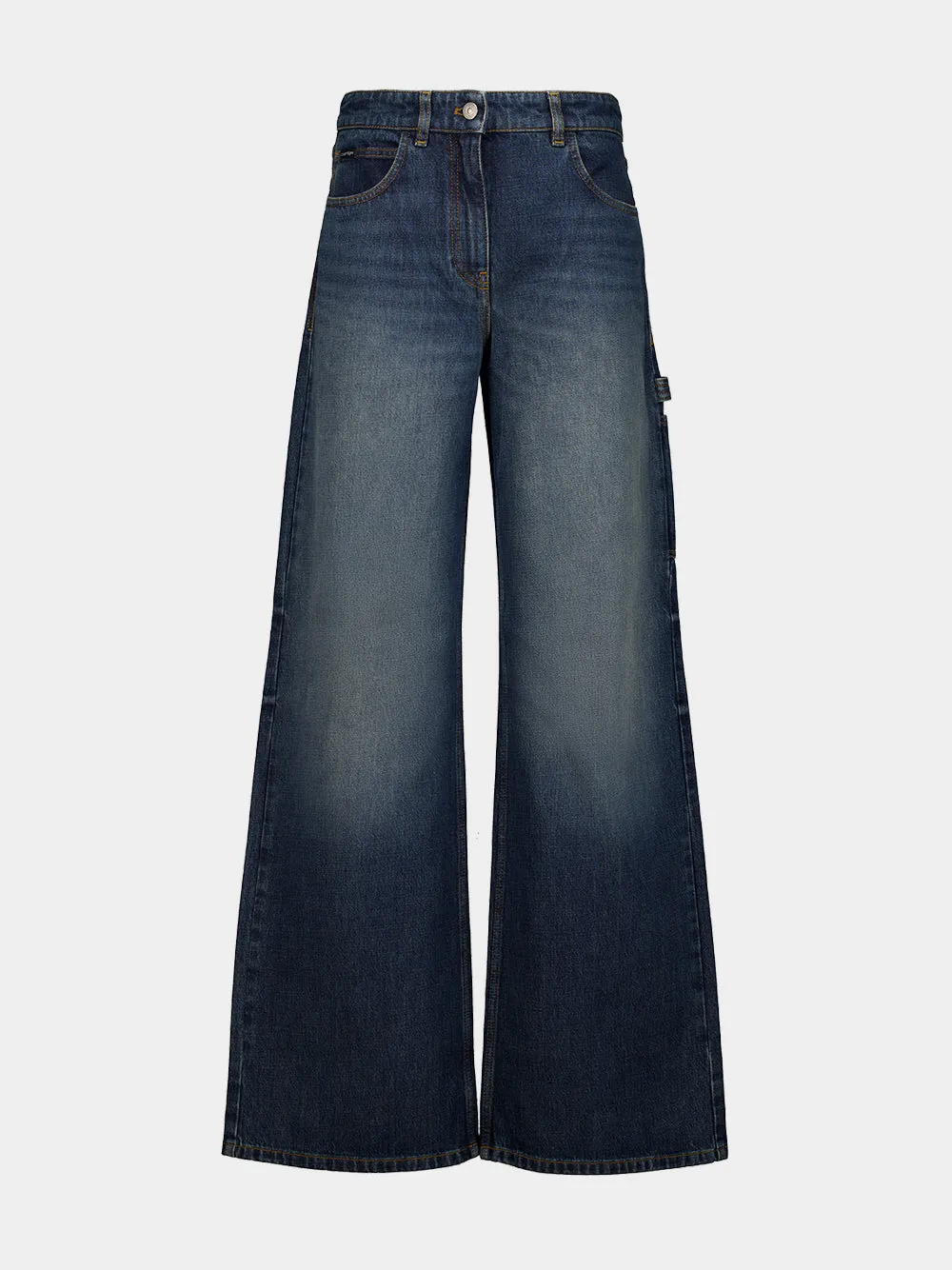 Vintage Medium Blue Baggy Denim Jeans sold by Fashion Clinic