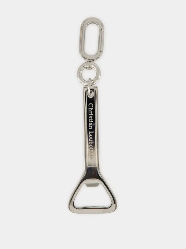 Silver Metal Bottle Opener Keyring made by Christian Louboutin