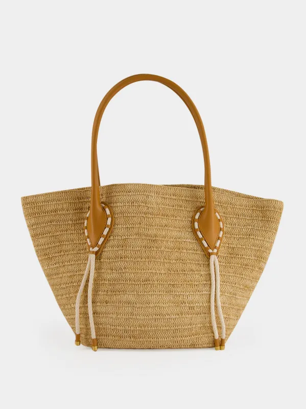 Natural Venus Raffia Large Tote Bag made by Christian Louboutin