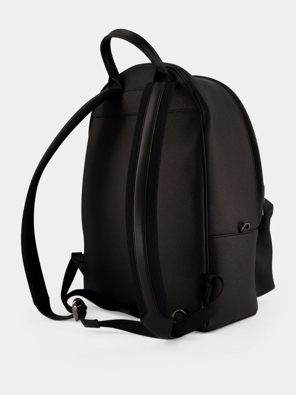 Black Nostalgic Leather Backpack sold by Fashion Clinic product image thumbnail 4