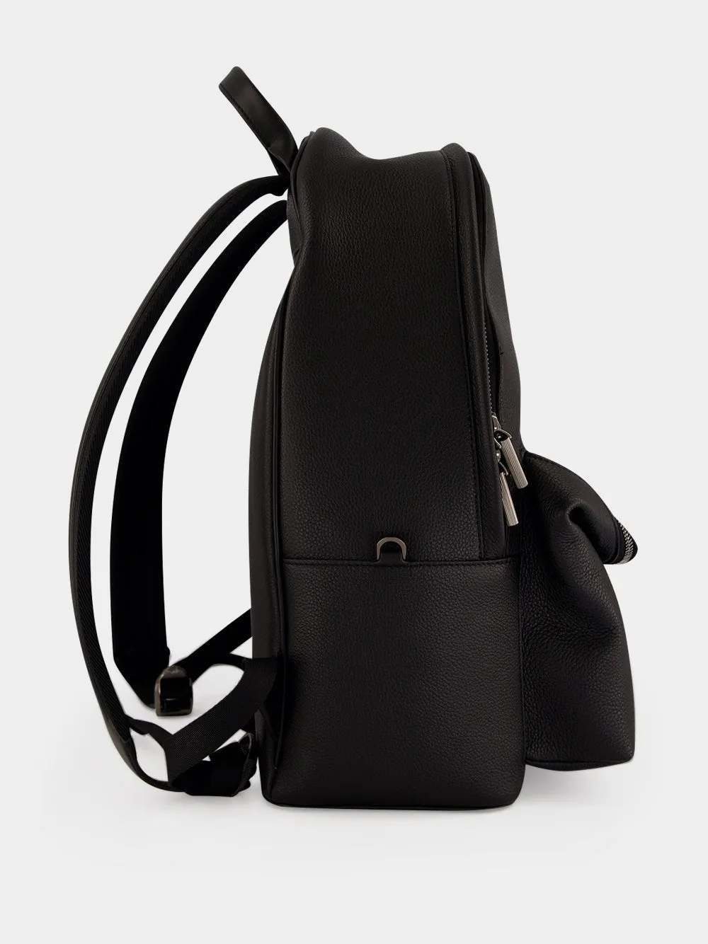 Black Nostalgic Leather Backpack sold by Fashion Clinic product image thumbnail 3