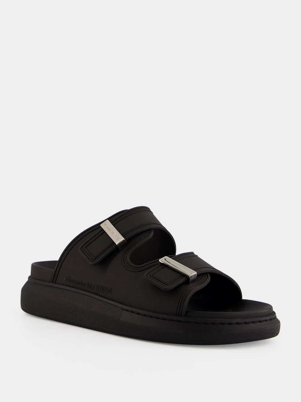 Black Hybrid Rubber Slides sold by Fashion Clinic product image thumbnail 2