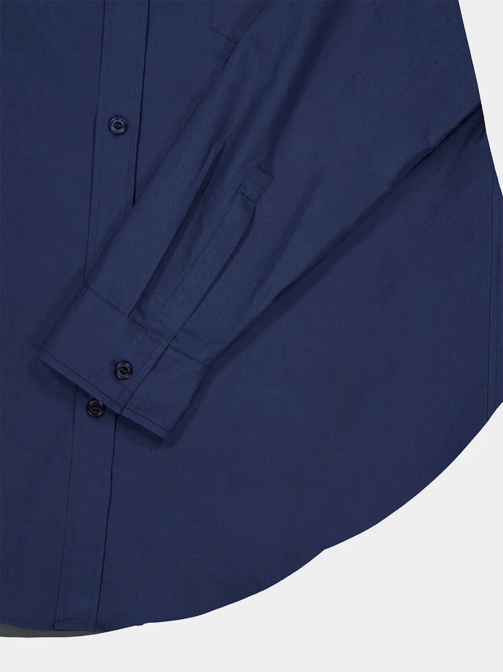 Blue Loose-Fit Cotton Shirt sold by Fashion Clinic product image thumbnail 4