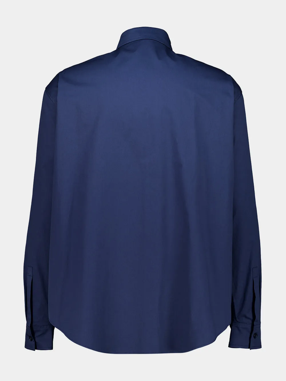 Blue Loose-Fit Cotton Shirt sold by Fashion Clinic product image thumbnail 2