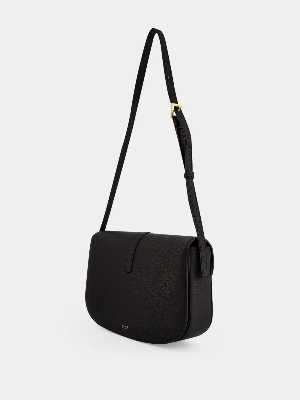 Black Grain Leather Kara Medium Crossbody Bag sold by Fashion Clinic product image thumbnail 5