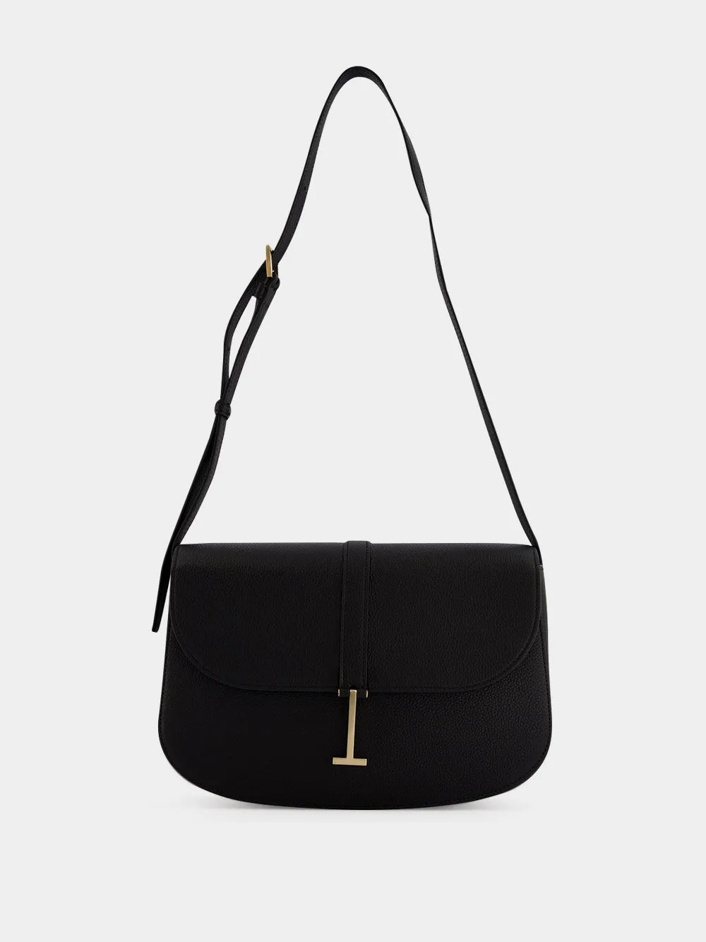 Black Grain Leather Kara Medium Crossbody Bag sold by Fashion Clinic product image thumbnail 2