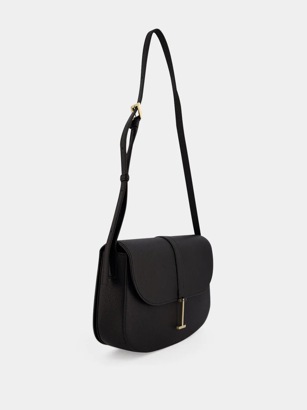 Black Grain Leather Kara Medium Crossbody Bag sold by Fashion Clinic product image thumbnail 3