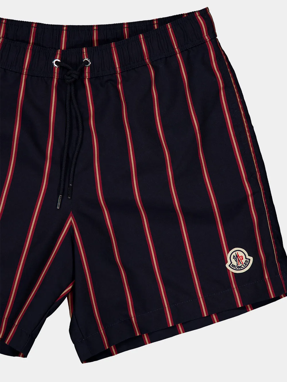 Navy Blue and Red Striped Swim Shorts sold by Fashion Clinic product image thumbnail 3