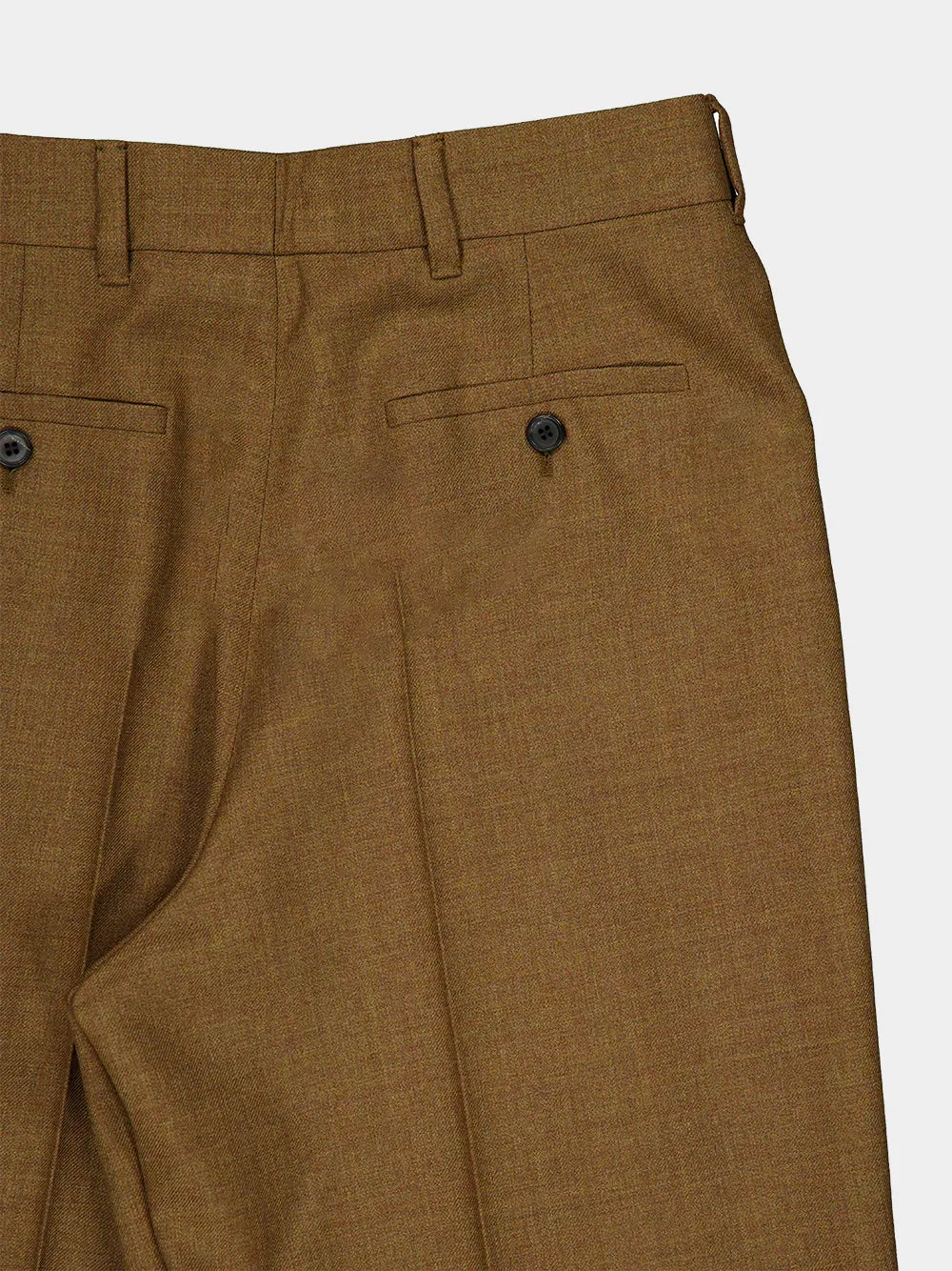 Tobacco Brown Virgin Wool Wide-Leg Trousers sold by Fashion Clinic product image thumbnail 4