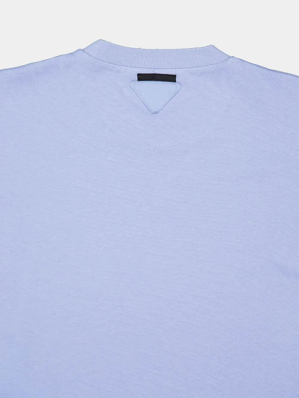 Sky Blue Cotton Crewneck T-Shirt sold by Fashion Clinic product image thumbnail 4