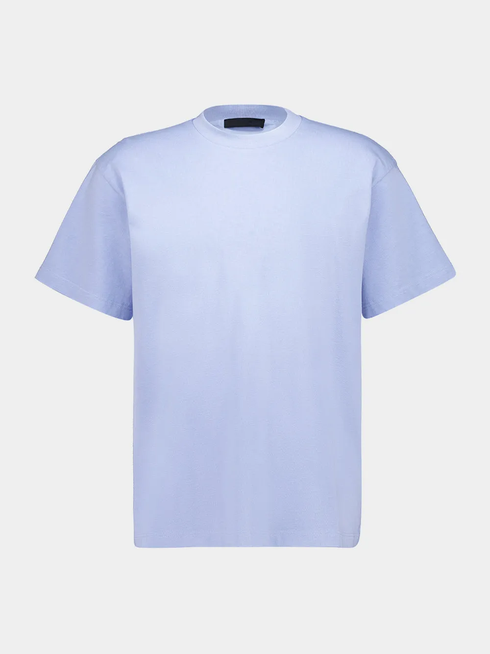 Sky Blue Cotton Crewneck T-Shirt sold by Fashion Clinic