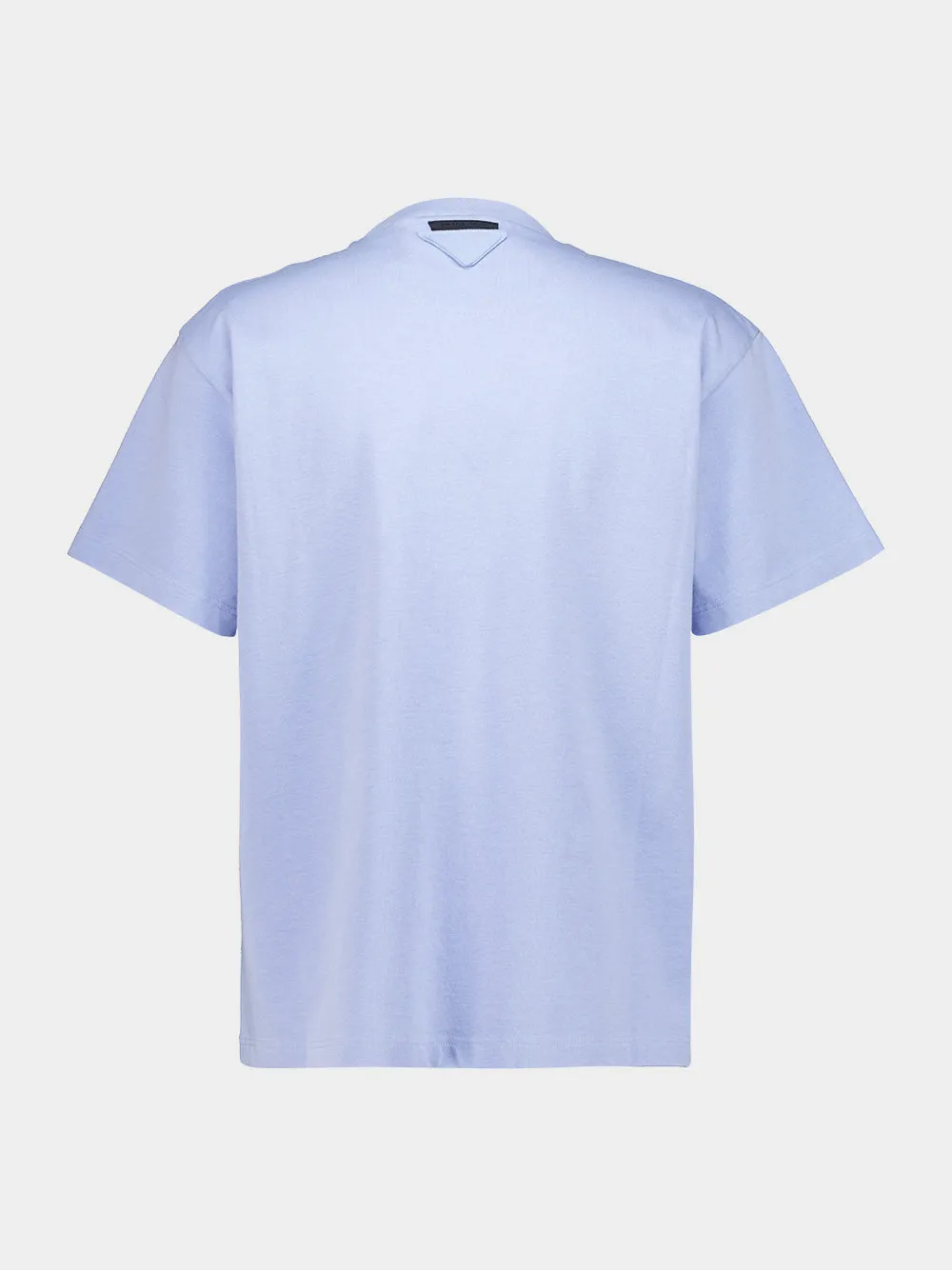 Sky Blue Cotton Crewneck T-Shirt sold by Fashion Clinic product image thumbnail 2