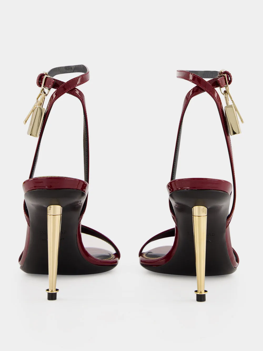 Ruby Red Padlock Pointy Sandals sold by Fashion Clinic product image thumbnail 5
