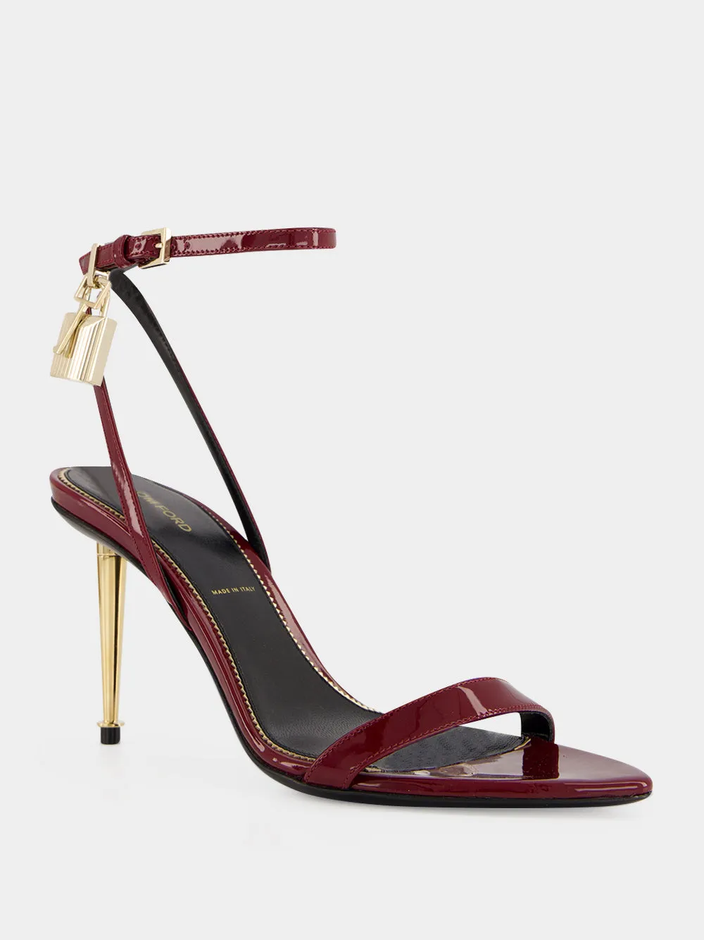 Ruby Red Padlock Pointy Sandals sold by Fashion Clinic product image thumbnail 2