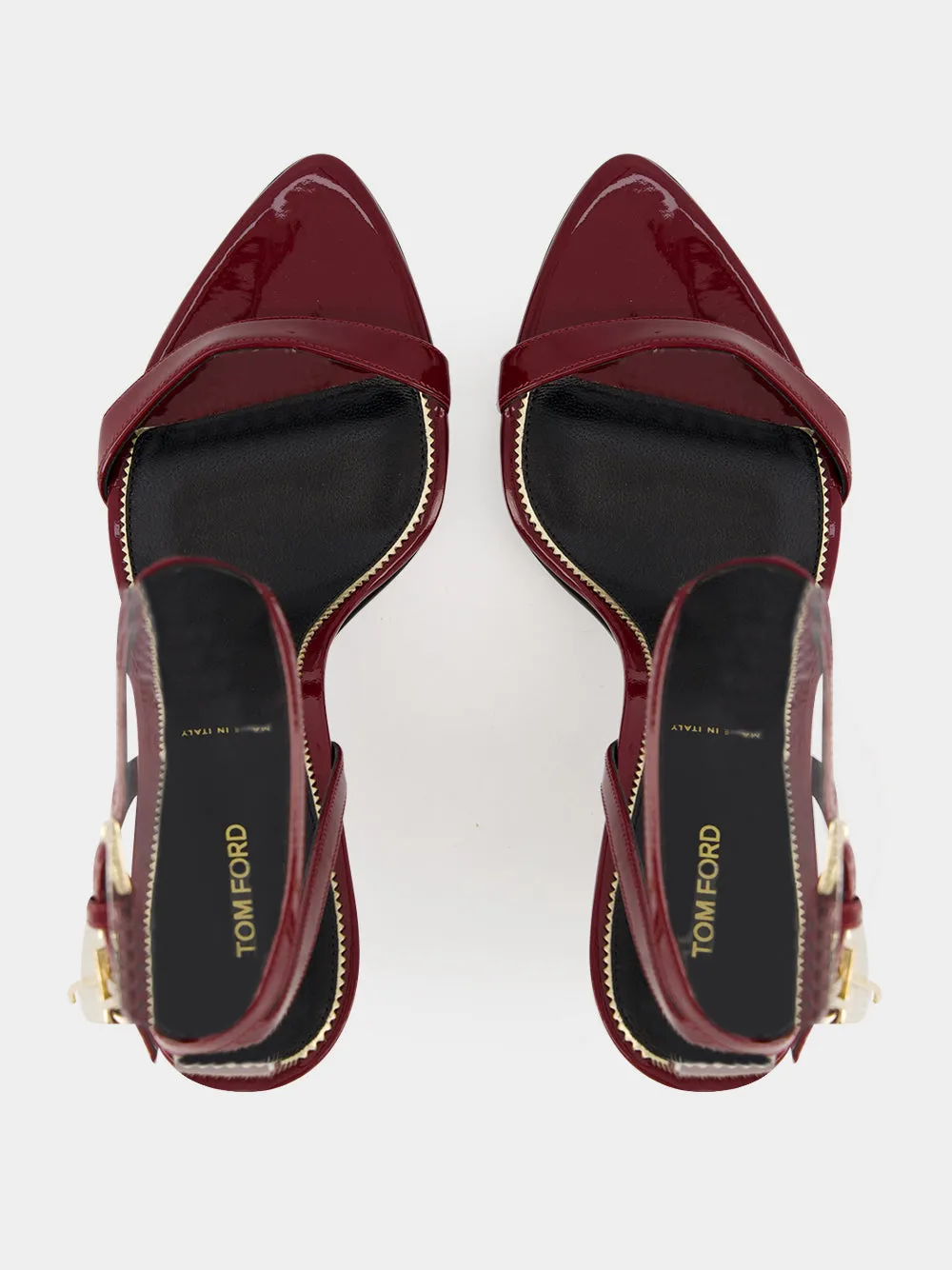 Ruby Red Padlock Pointy Sandals sold by Fashion Clinic product image thumbnail 4