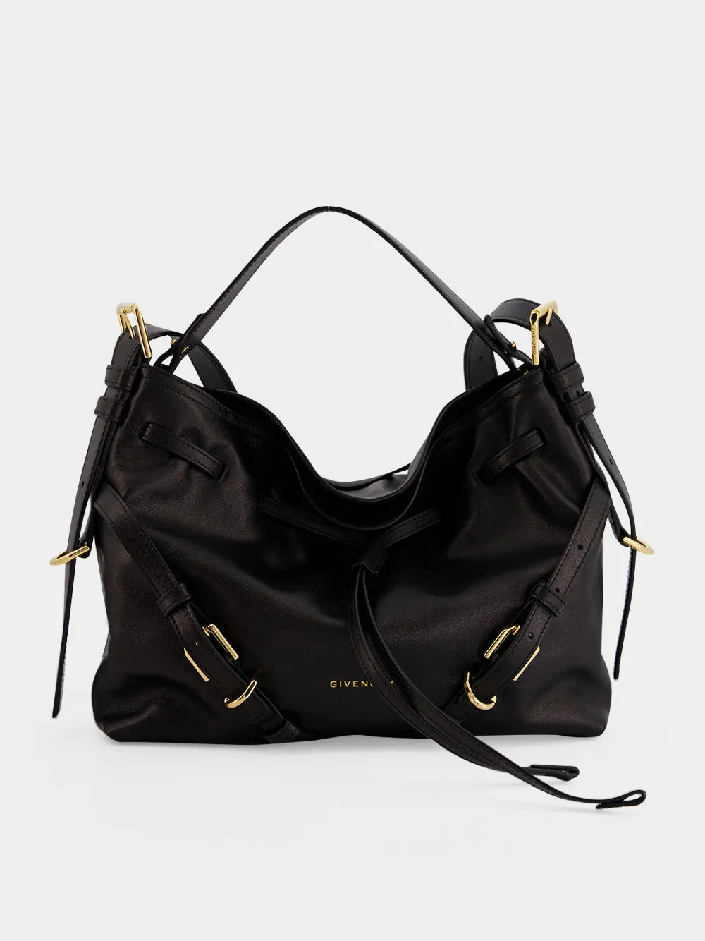 Black Small Voyou Leather Bucket Bag sold by Fashion Clinic