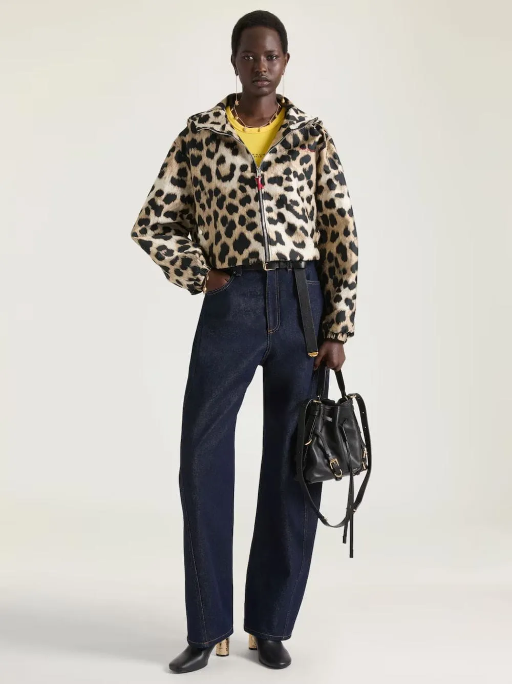 Black Small Voyou Leather Bucket Bag sold by Fashion Clinic product image thumbnail 2