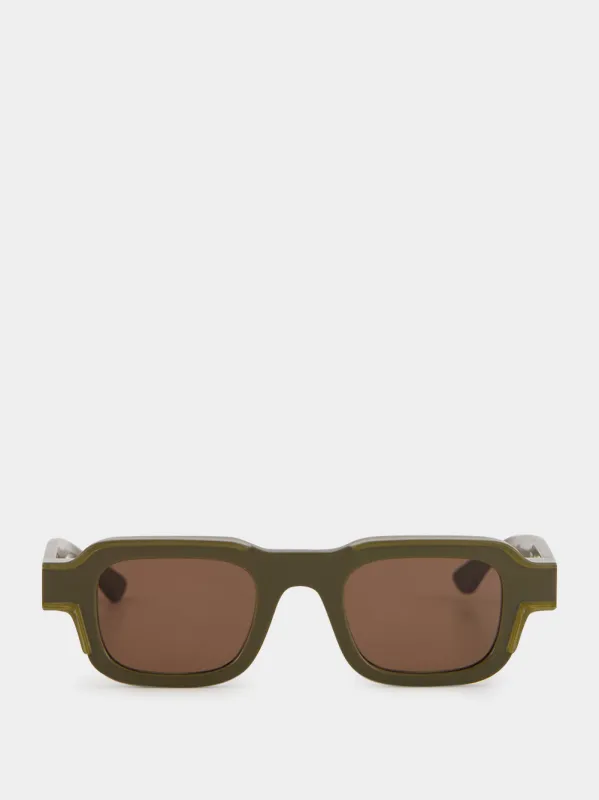 Olive Green Dusty Sunglasses made by THIERRY LASRY