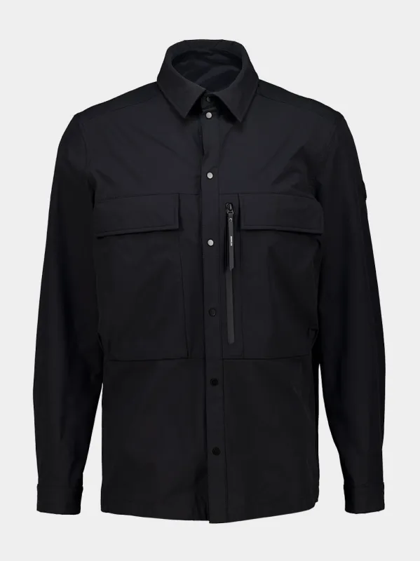 Black Ripstop Shirt Jacket made by Moncler