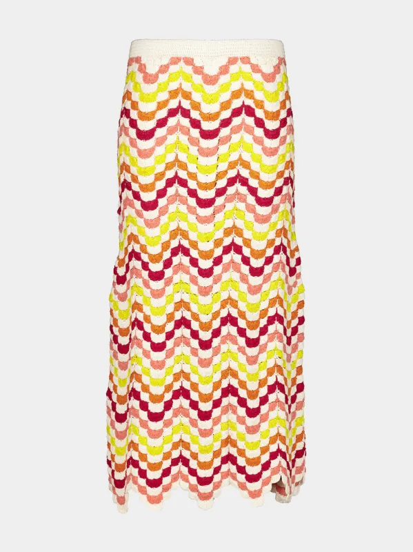 Safi Crochet Midi Skirt made by ESCVDO