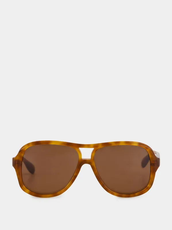 Brown Roma Aviator Sunglasses made by Fashion Clinic