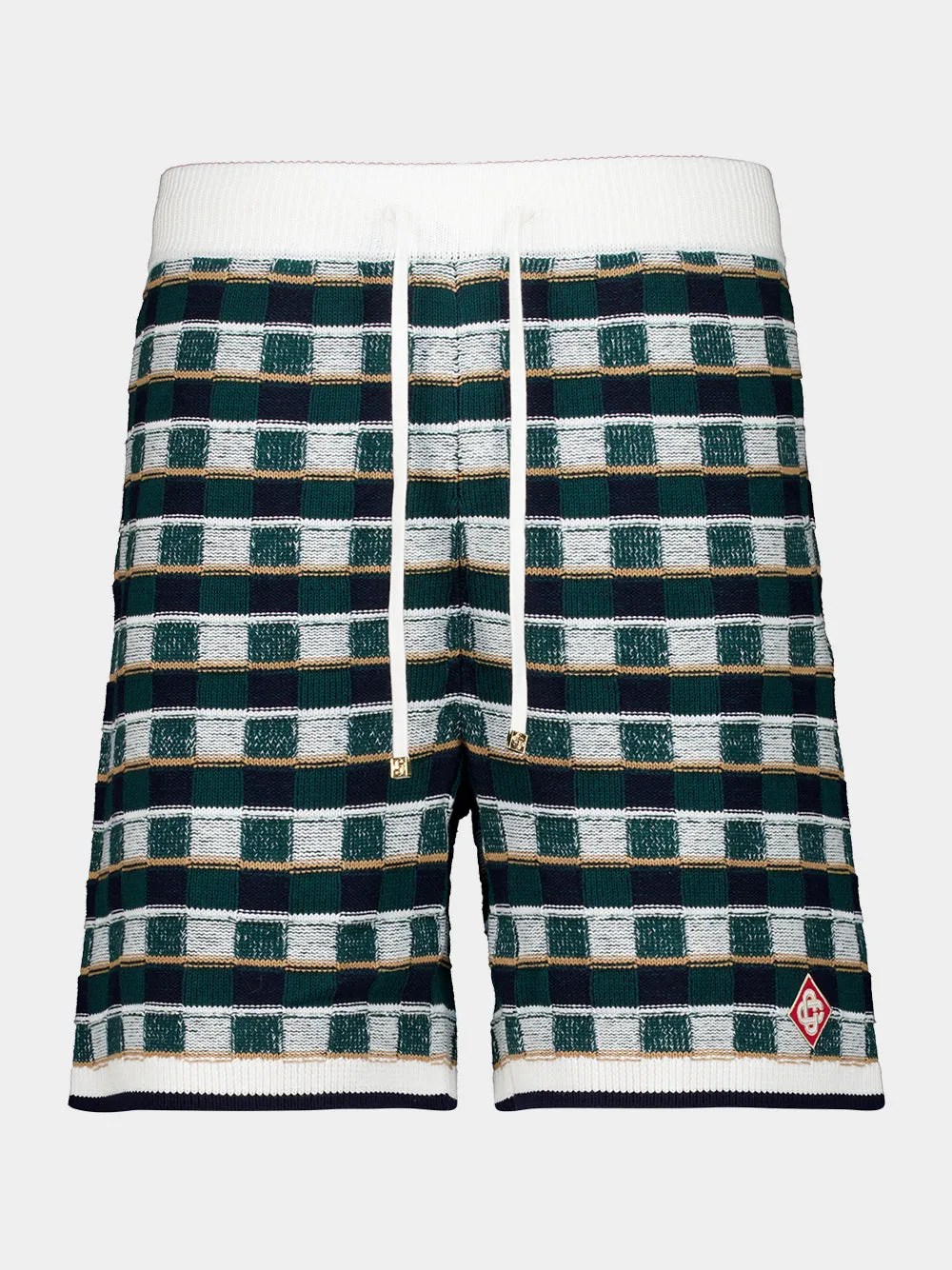 Green Crochet Mosaic Shorts sold by Fashion Clinic