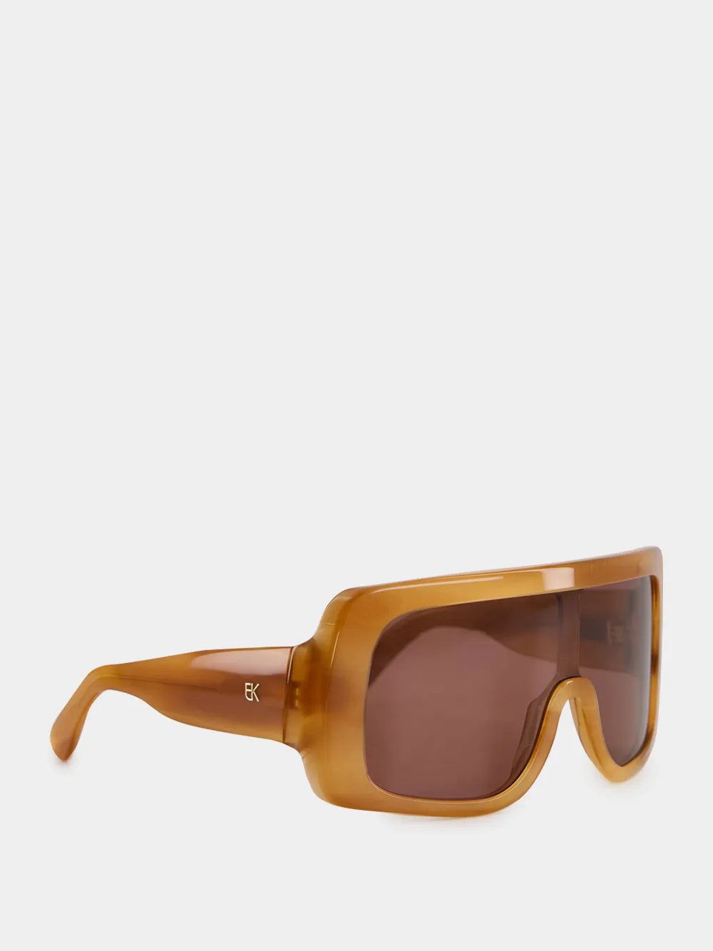 Brown Freedom Oversized Sunglasses sold by Fashion Clinic product image thumbnail 3