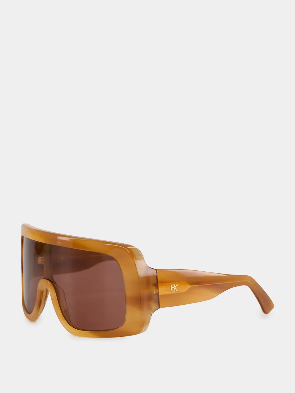 Brown Freedom Oversized Sunglasses sold by Fashion Clinic product image thumbnail 4