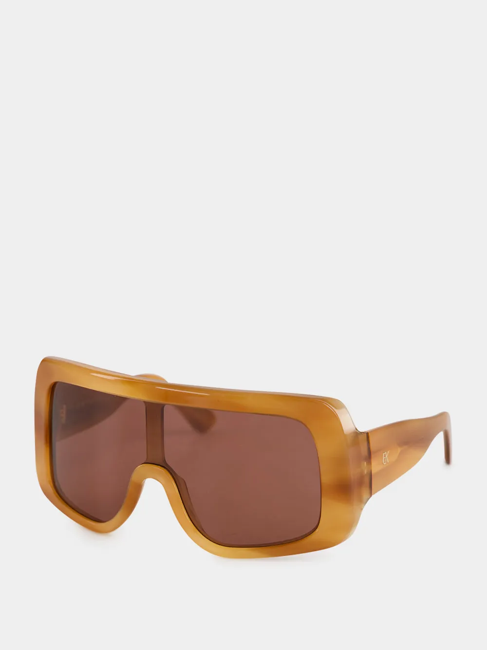 Brown Freedom Oversized Sunglasses sold by Fashion Clinic product image thumbnail 5